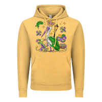 Vintage Mustard mardi gras pelican Vintage Hoodie - MaliasSmallBusiness