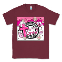 Burgundy doing my best and letting god Classic Tee - MaliasSmallBusiness