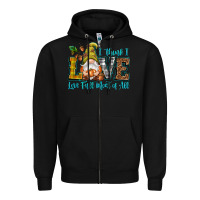 Black I think i love Fall most of all Zipper Hoodie - NancyCooperArtShop