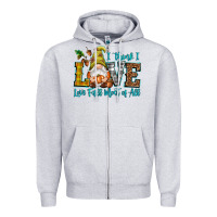 Heather Grey I think i love Fall most of all Zipper Hoodie - NancyCooperArtShop