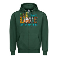 Sports Green I think i love Fall most of all Zipper Hoodie - NancyCooperArtShop