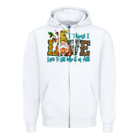 White I think i love Fall most of all Zipper Hoodie - NancyCooperArtShop