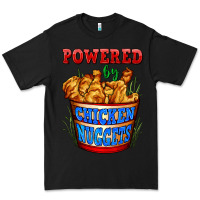 Black powered by chicken nuggets Premium Tee - AdoDesignShop