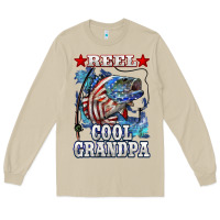 Mushroom reel cool grandpa american flag bass Long Sleeve Tee - LillyAllenDesigns