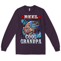 Plum reel cool grandpa american flag bass Long Sleeve Tee - LillyAllenDesigns