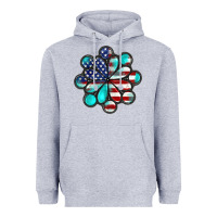 Heather Grey American flag turquoise gemstone 4th of july Heavyweight Hoodie - CowGirlArtShop