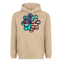 Mushroom American flag turquoise gemstone 4th of july Heavyweight Hoodie - CowGirlArtShop