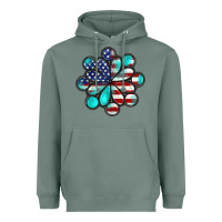 Sage American flag turquoise gemstone 4th of july Heavyweight Hoodie - CowGirlArtShop