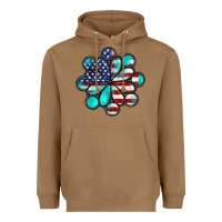 Toasted Coconut American flag turquoise gemstone 4th of july Heavyweight Hoodie - CowGirlArtShop