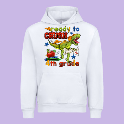 Ready To Crush 4th Grade Urban Hoodie Designed By Bundleandbundleshop