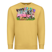 Happy Easter Truck With Farm Animals Easter Day Premium Sweatshirt | Teevron