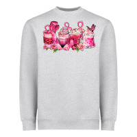 Heather Grey cancer coffee cups Heavyweight Sweatshirt - LillyAllenDesigns