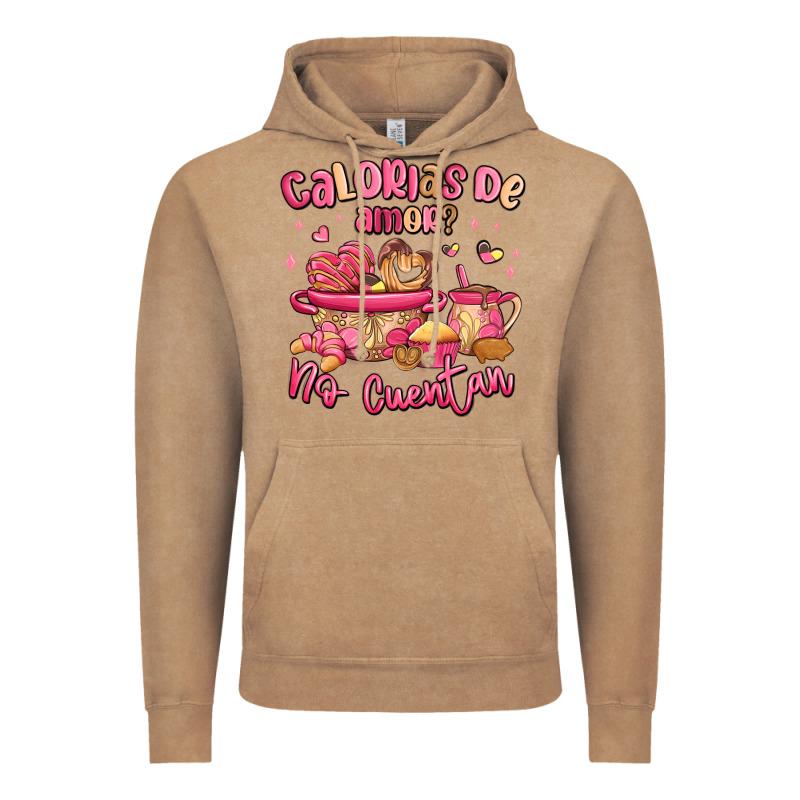 Calorias De Amor No Cuentan Mexican Valentines Day Vintage Hoodie by MaliasSmallBusiness | Teevron
