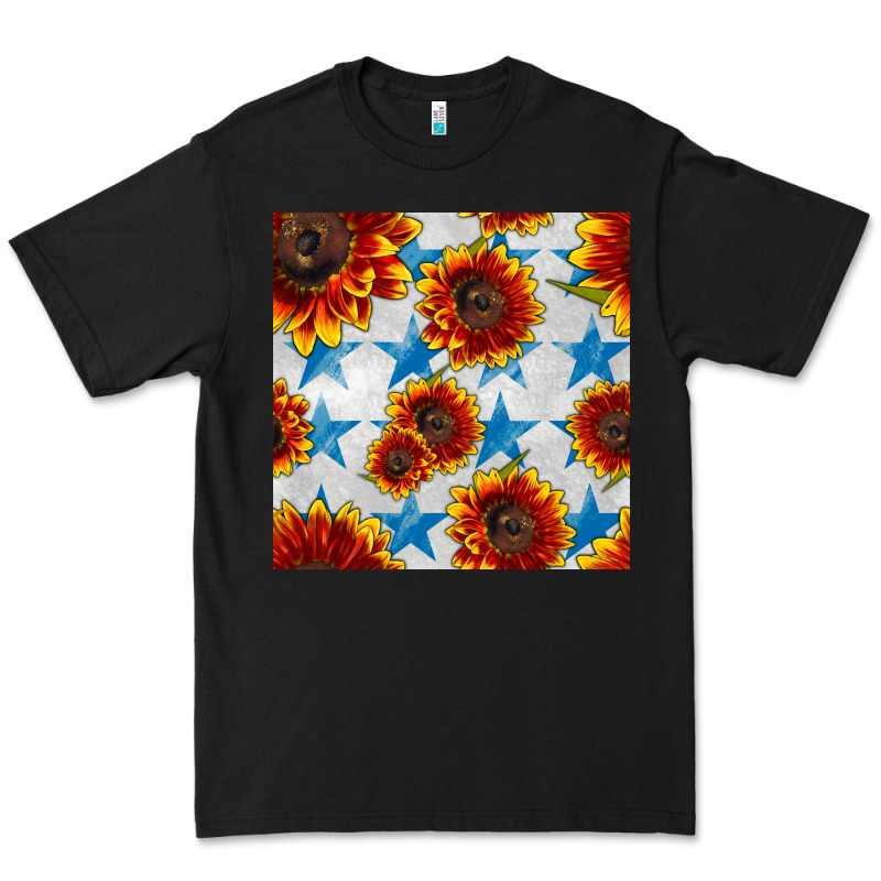 Patriotic Sunflowers And Stars Premium Tee by BundleAndBundleShop | Teevron