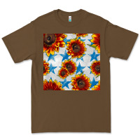Cacao patriotic sunflowers and stars Premium Tee - BundleAndBundleShop