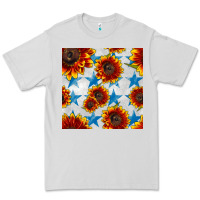 Dove Grey patriotic sunflowers and stars Premium Tee - BundleAndBundleShop