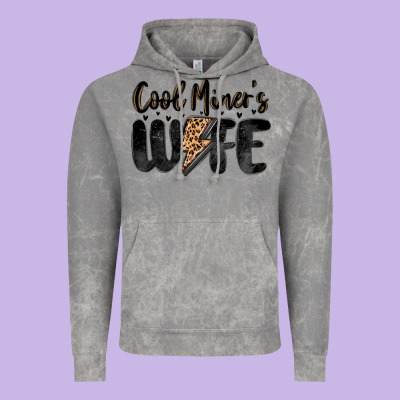 Cool Miner S Wife Vintage Hoodie Designed By Maliassmallbusiness