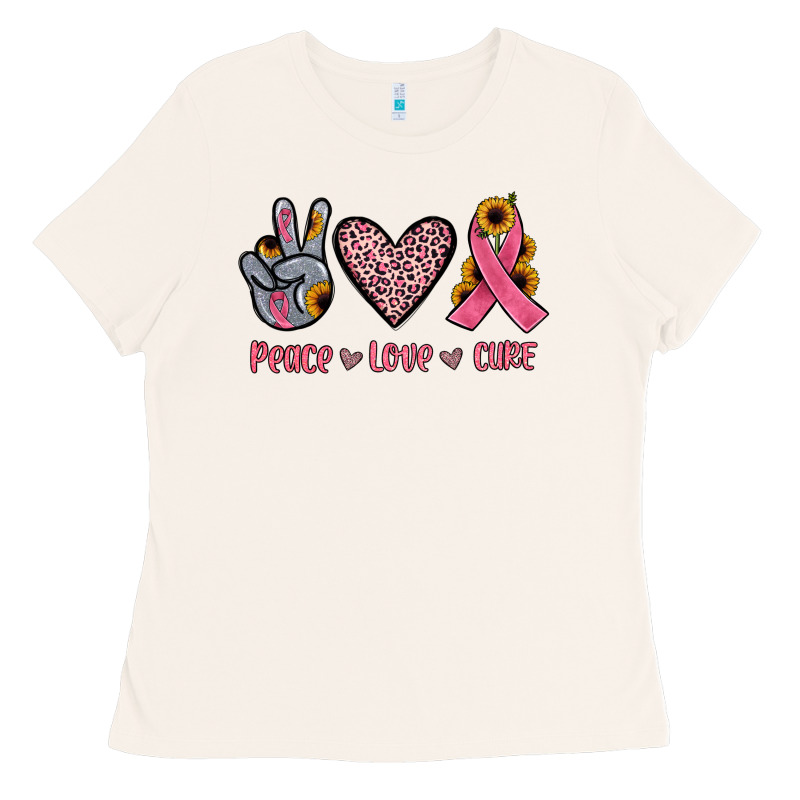 Peace Love Cure Ladies Tee by JahusDesignShop | Teevron