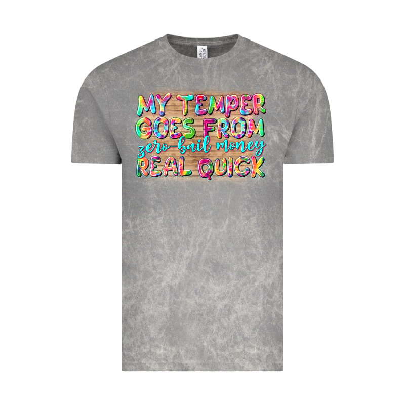 My Temper Goes From Zerobail Money Real Quick Vintage Tee by NancyCooperArtShop | Teevron