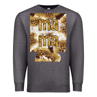 Charcoal Heather Mama with leopard and cowhide regular can cooler Premium Sweatshirt - HowdyJamesFarm