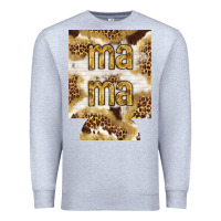 Heather Grey Mama with leopard and cowhide regular can cooler Premium Sweatshirt - HowdyJamesFarm