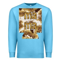 Ocean Blue Mama with leopard and cowhide regular can cooler Premium Sweatshirt - HowdyJamesFarm