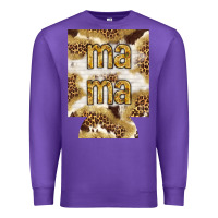 Purple Mama with leopard and cowhide regular can cooler Premium Sweatshirt - HowdyJamesFarm