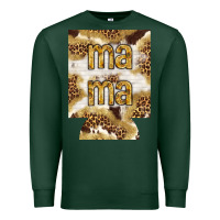 Sports Green Mama with leopard and cowhide regular can cooler Premium Sweatshirt - HowdyJamesFarm