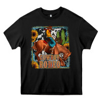 Black cowboy rodeo Heavy Core Tee - JahusDesignShop