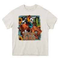 Cream cowboy rodeo Heavy Core Tee - JahusDesignShop