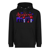 Black American Mini  4th of July Heavyweight Hoodie - CowGirlArtShop