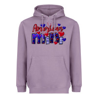 Lavender American Mini  4th of July Heavyweight Hoodie - CowGirlArtShop