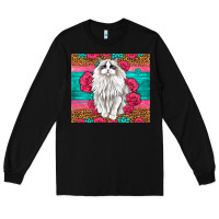 Black Western Ragdoll Cat Long Sleeve Tee - LillyAllenDesigns