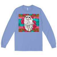 Colony Blue Western Ragdoll Cat Long Sleeve Tee - LillyAllenDesigns
