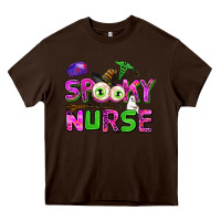 Chocolate Brown spooky nurse Heavy Core Tee - AdoDesignShop