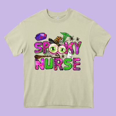 Spooky Nurse Heavy Core Tee Designed By Adodesignshop