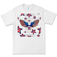 White patriotic eagle wing Premium Tee - BundleAndBundleShop