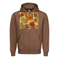 Chestnut Fall leaves Zipper Hoodie - NancyCooperArtShop