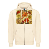 Sandshell Fall leaves Zipper Hoodie - NancyCooperArtShop