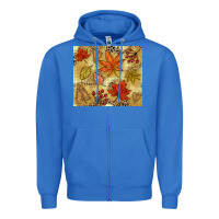 True Royal Fall leaves Zipper Hoodie - NancyCooperArtShop