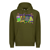 Army Green mardi gras nana Premium Hoodie - CowGirlArtShop