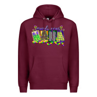 Burgundy mardi gras nana Premium Hoodie - CowGirlArtShop