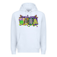 White mardi gras nana Premium Hoodie - CowGirlArtShop