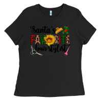 Black santa's favorite  hair stylist Ladies Tee - AdoDesignShop
