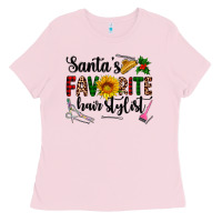 Santa's Favorite  Hair Stylist Ladies Tee | Teevron