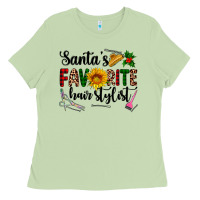 Matcha santa's favorite  hair stylist Ladies Tee - AdoDesignShop