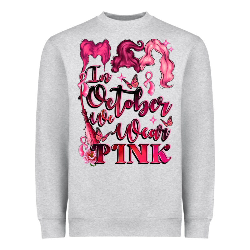 In October We Wear Pink Heavyweight Sweatshirt by LillyAllenDesigns | Teevron