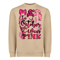 Mushroom in october we wear pink Heavyweight Sweatshirt - LillyAllenDesigns
