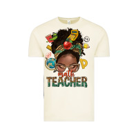 Vintage Arctic math teacher life afro messy bun Vintage Tee - NancyCooperArtShop