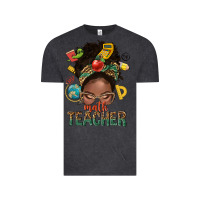 Vintage Black math teacher life afro messy bun Vintage Tee - NancyCooperArtShop